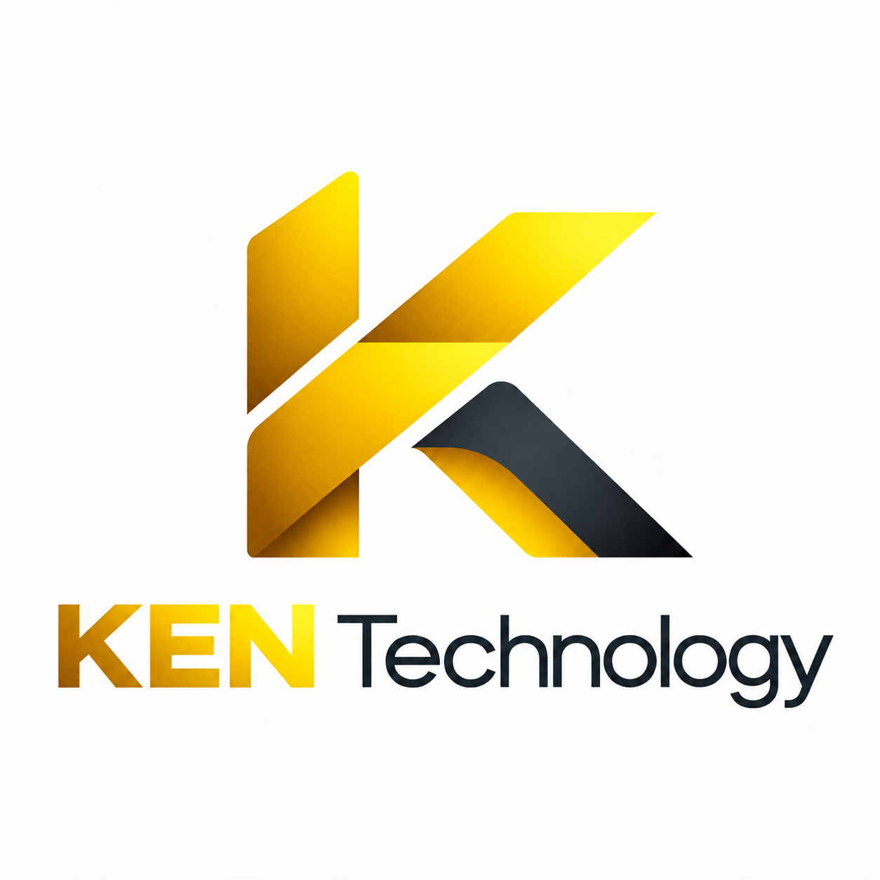 Original golden ribbon KEN Technology logo